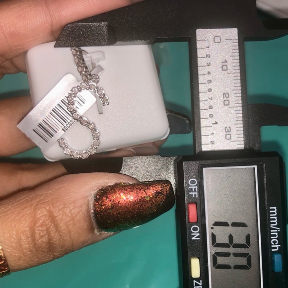 REAL NATURAL DIAMOND S initial Pendant Charm NOT CZ Bestselling Gift Huge Sale - Picture 6 of 8